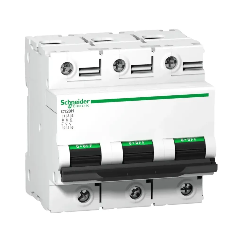 Schneider Electric Miniature Circuit Breaker (MCB), Acti9 C120H, 3P, 80A, C curve, 15000A (IEC/EN 60898-1), 15kA (IEC/EN 60947-2) 