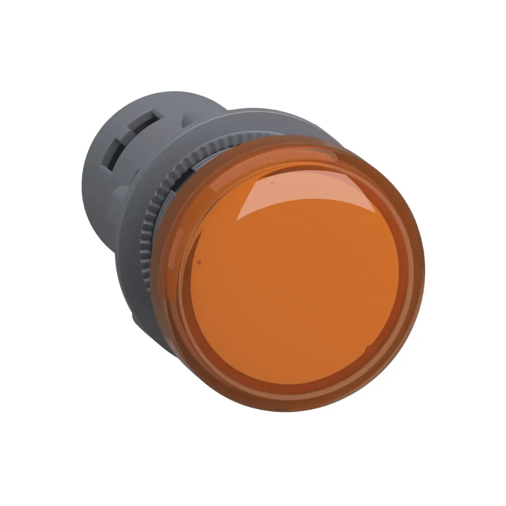 [XA2EVM5LC] Schneider Electric Monolithic Pilot Light, Easy Harmony XA2, Plastic, Amber, 22mm, Integral LED, Screw Clamp Terminals, 220…230V AC, Anti Interference 