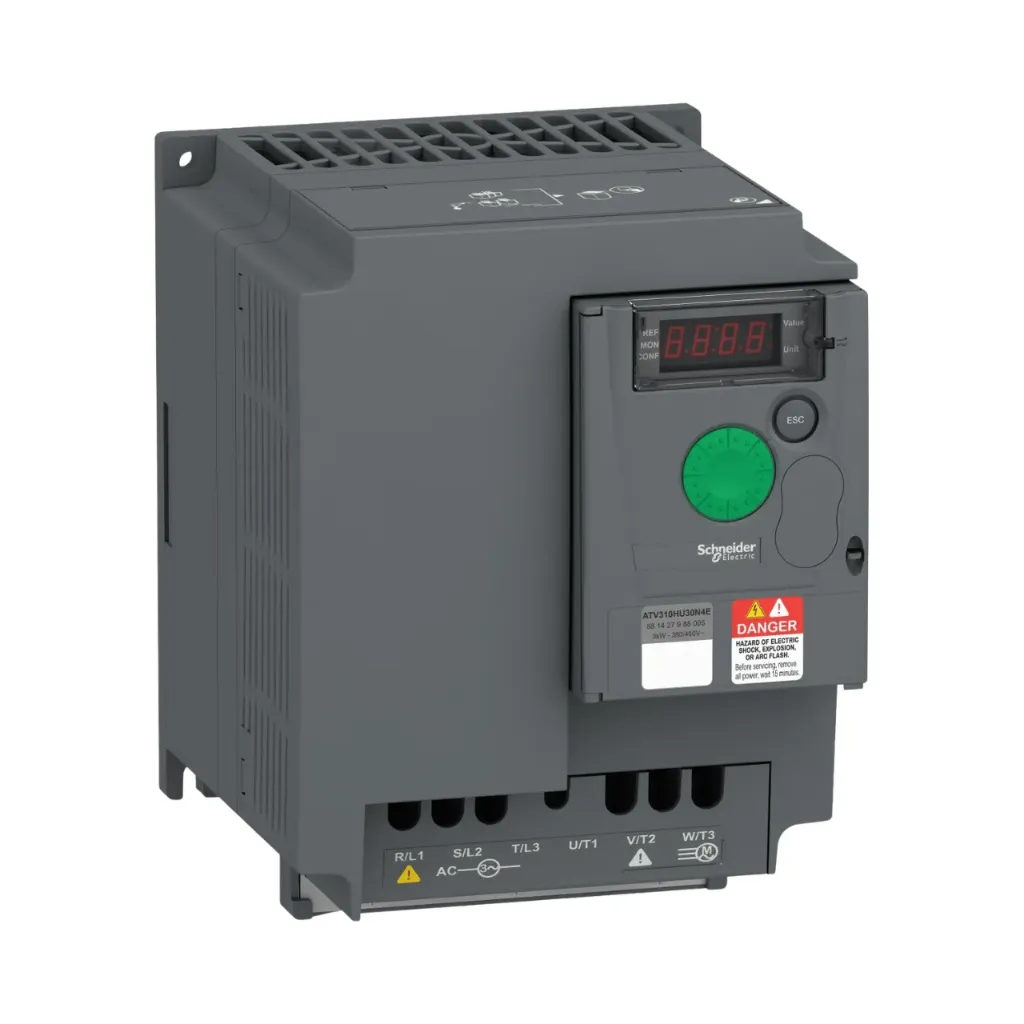 [ATV310HU30N4E] Schneider Electric Variable Speed Drive, Easy Altivar 310, 3kW, 4hp, 380 to 460V, 3 Phase, Without Filter