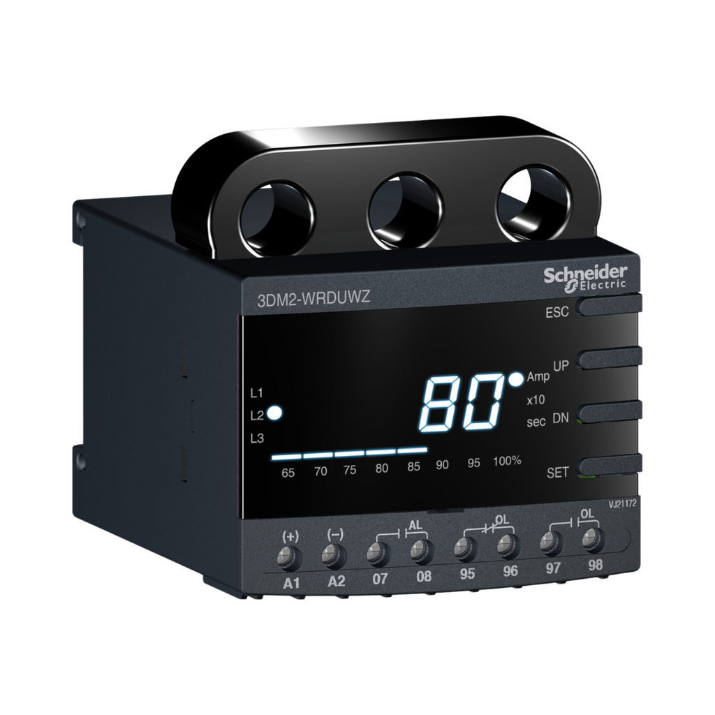 [3DM2-WRDUWZ] Schneider Electric Protection Relay, EOCR Digital, 0.5 to 60A, 100 to 240VAC/DC, Window Connt, For Motor Protection 