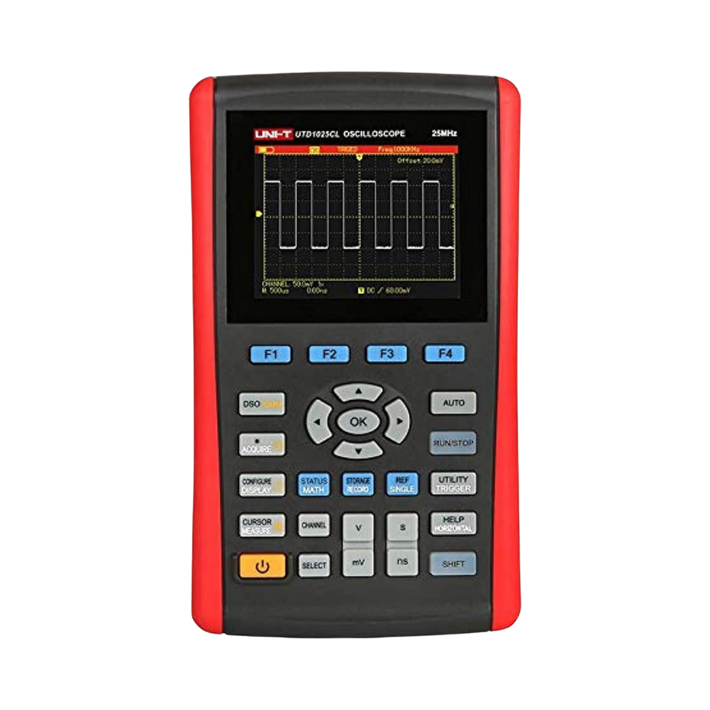 [UTD1025CL] Uni-T Handheld Oscilloscope 25 MHz 1 Channel 12kpts, 250MSa/s  3.5 inches TFL LCD