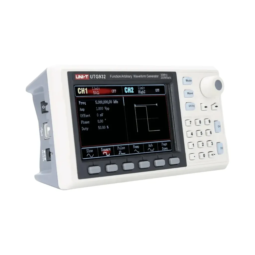 Uni-T Function/Arbitrary Waveform Generator 30MHz, 4.3 inches High-Resolution Color TFT Display, 200MSa/s