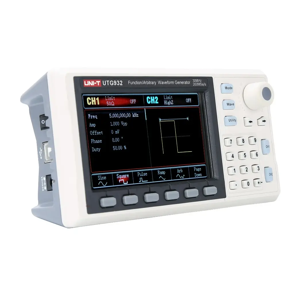 Uni-T Function/Arbitrary Waveform Generator 30MHz, 4.3 inches High-Resolution Color TFT Display, 200MSa/s