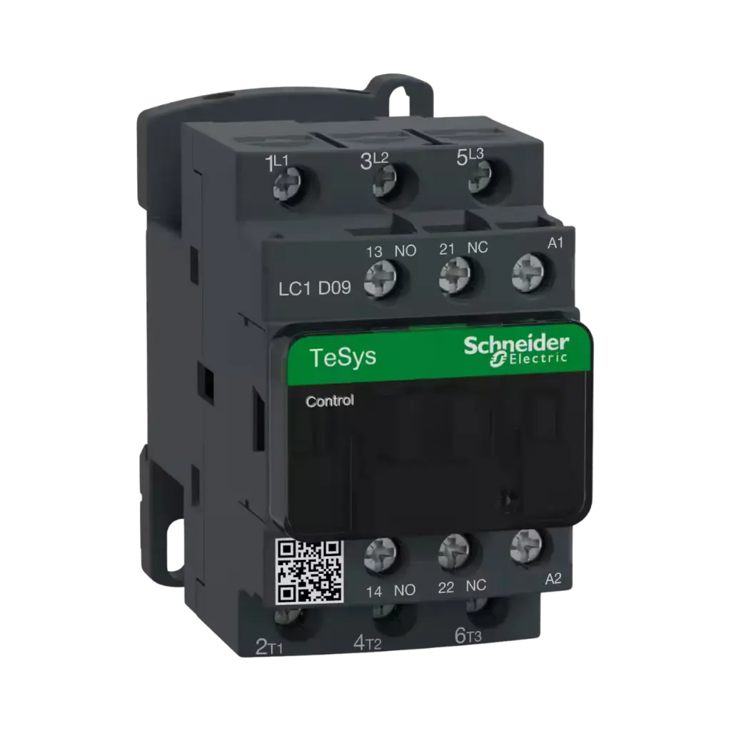 [LC1D09M7] Schneider Electric Contactor, TeSys Deca, 3P(3NO), AC-3/AC-3e, <=440V, 9A, 220V AC 50/60Hz Coil, Screw Clamp Terminals 