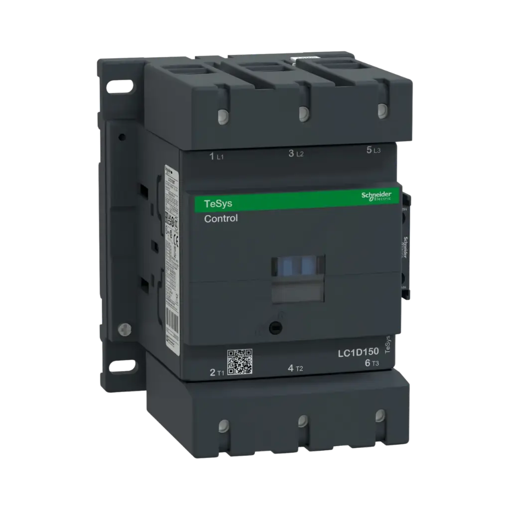 Schneider Electric Contactor, TeSys Deca, 3P(3NO), AC-3/AC-3e, <=440V, 150A, 220V AC 50/60Hz coil, screw clamp terminals 