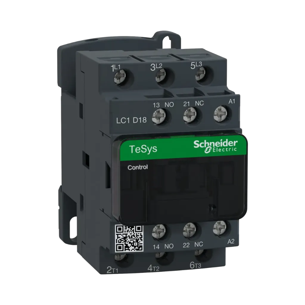 Schneider Electric Contactor, TeSys Deca, 3P(3NO), AC-3/AC-3e, <=440V, 18A, 220V AC 50/60Hz Coil, Screw Clamp Terminals