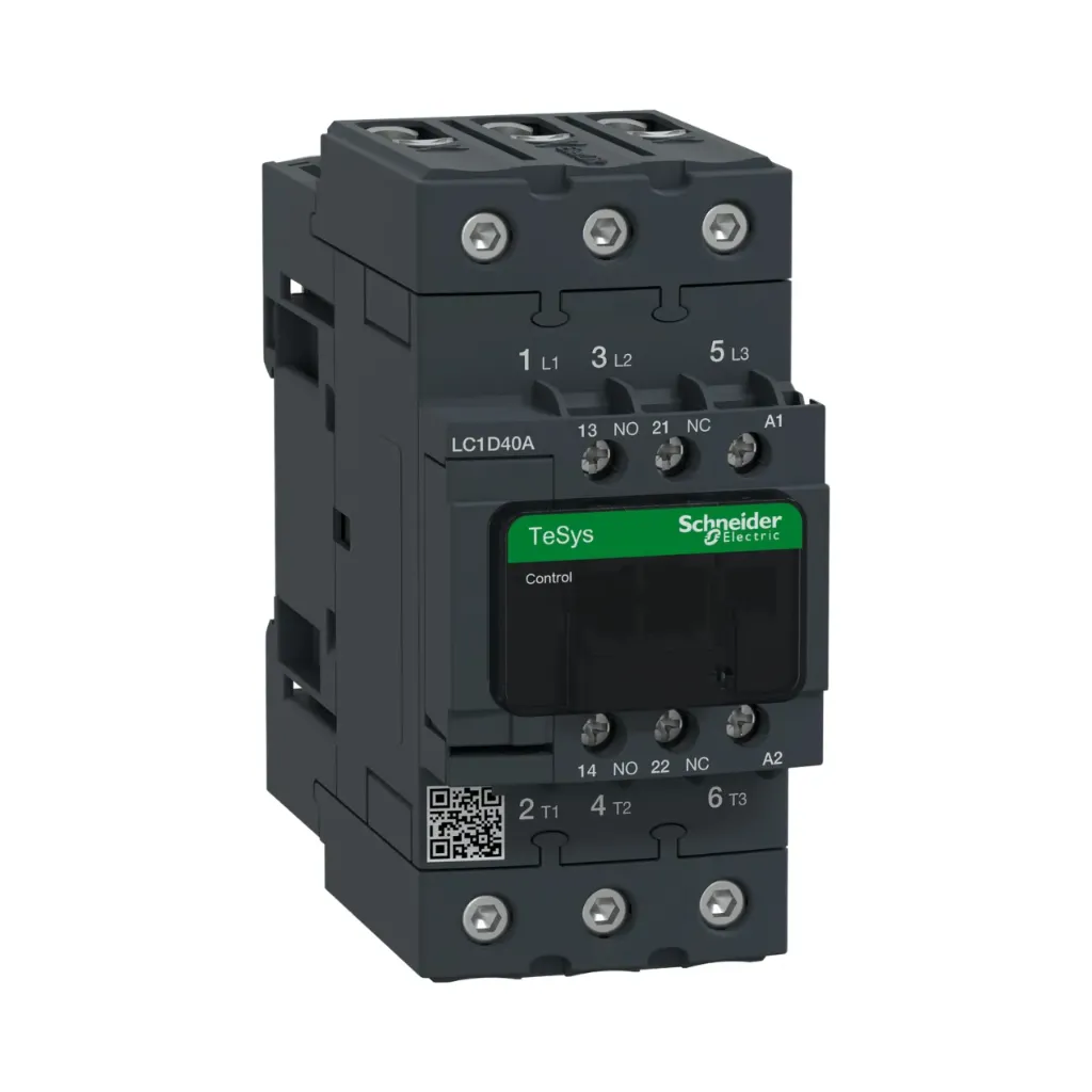 [LC1D40AM7] Schneider Electric Contactor, TeSys Deca, 3P(3 NO), AC-3/AC-3e, <=400V, 40A, 220V AC 50/60Hz Coil, Screw Clamp Terminals