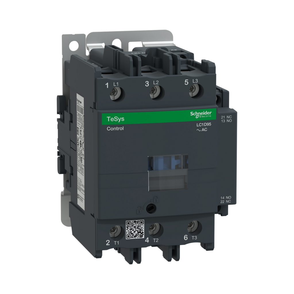 [LC1D95Q7] Schneider Electric Contactor, TeSys Deca, 3P(3NO), AC-3/AC-3e, <=440V, 95A, 380V AC 50/60Hz Coil, Screw Clamp Terminals 