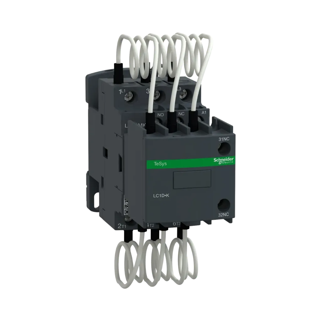[LC1DMKM7] Schneider Electric Capacitor Contactor, Tesys Deca, 25kVAR at 400/415V 50Hz, 220V AC 50/60Hz Coil, Screw Clamp Terminals