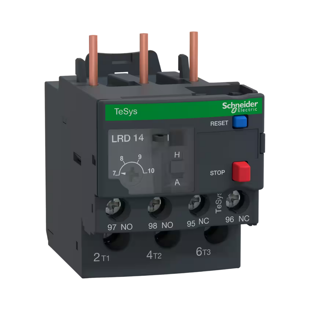 [LRD14] Schneider Electric Thermal Overload Relay, TeSys Deca, 690VAC, 7 to 10A, 1NO+1NC, Class 10A, Screw Clamp 