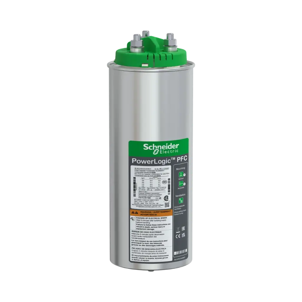 [BLRCH400A480B44] Schneider Electric Heavy Duty PowerLogic PFC Capacitor, 40/48 kvar - 440 V - 50/60Hz 