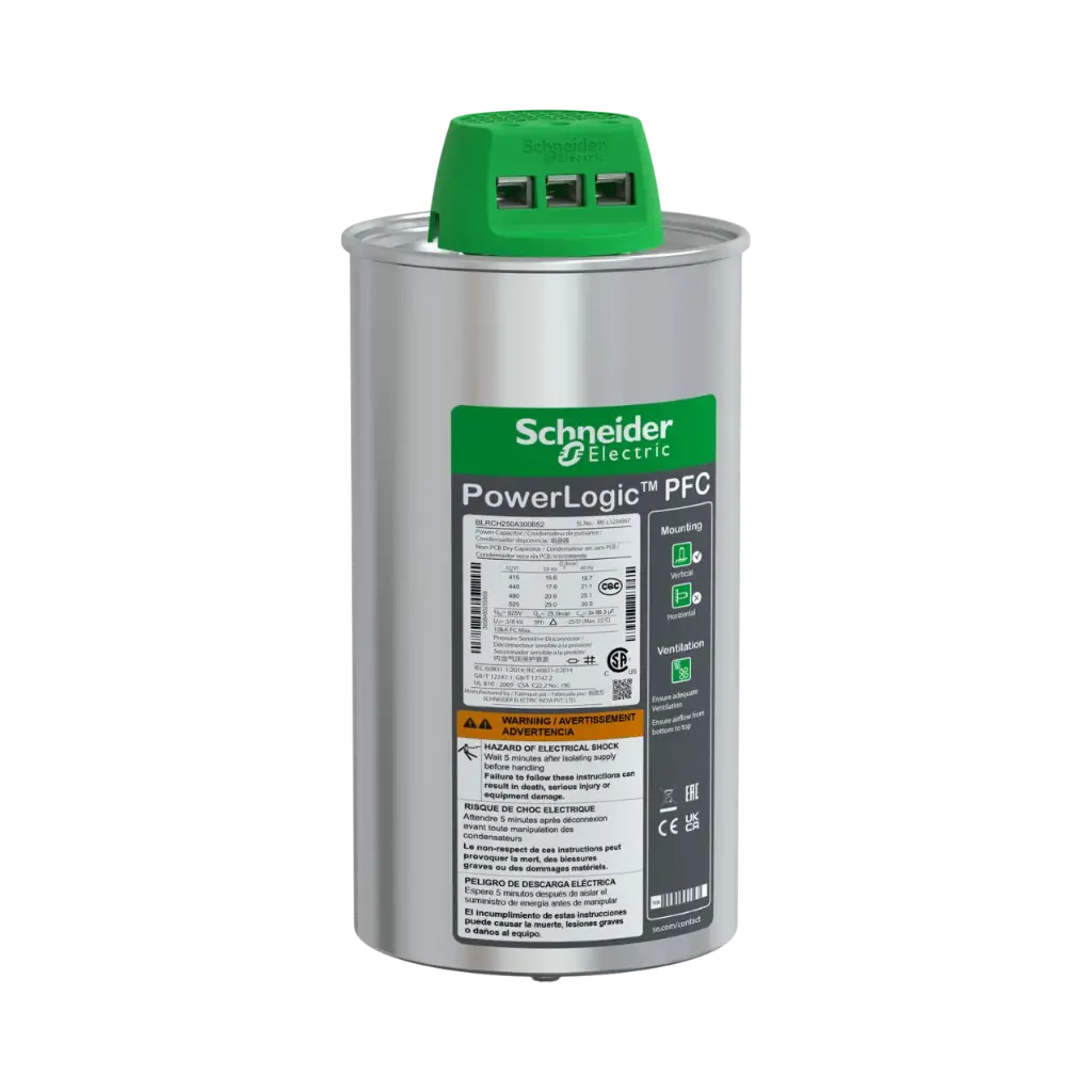 [BLRCH250A300B52] Schneider Electric Heavy Duty PowerLogic PFC Capacitor, 25/30 kvar - 525 V - 50/60Hz 