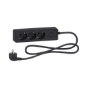 Schneider Electric Trailing lead, Unica Extend, 3 Schuko, 1.5m Cable, Anthracite 