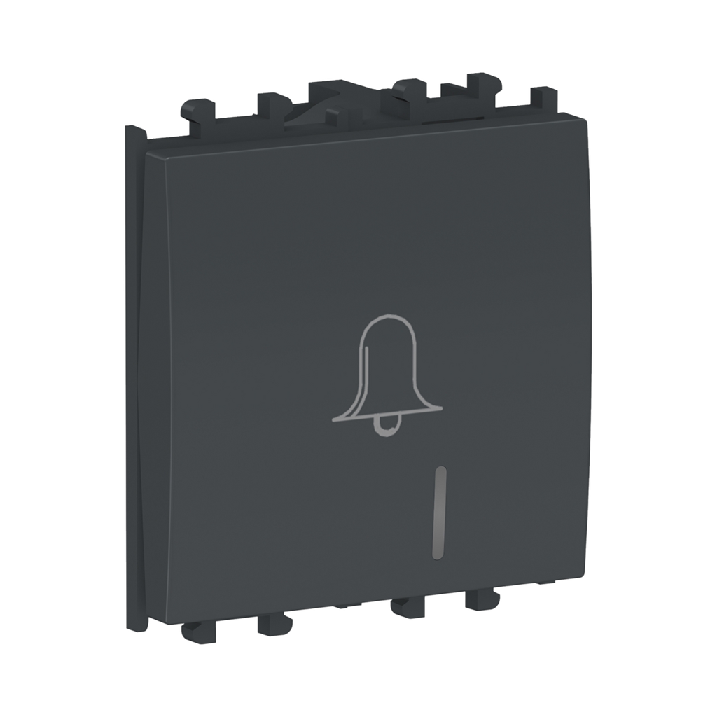 Schneider Electric Easy Styl Push-Button, For Bell Switch 2 Modules Black 