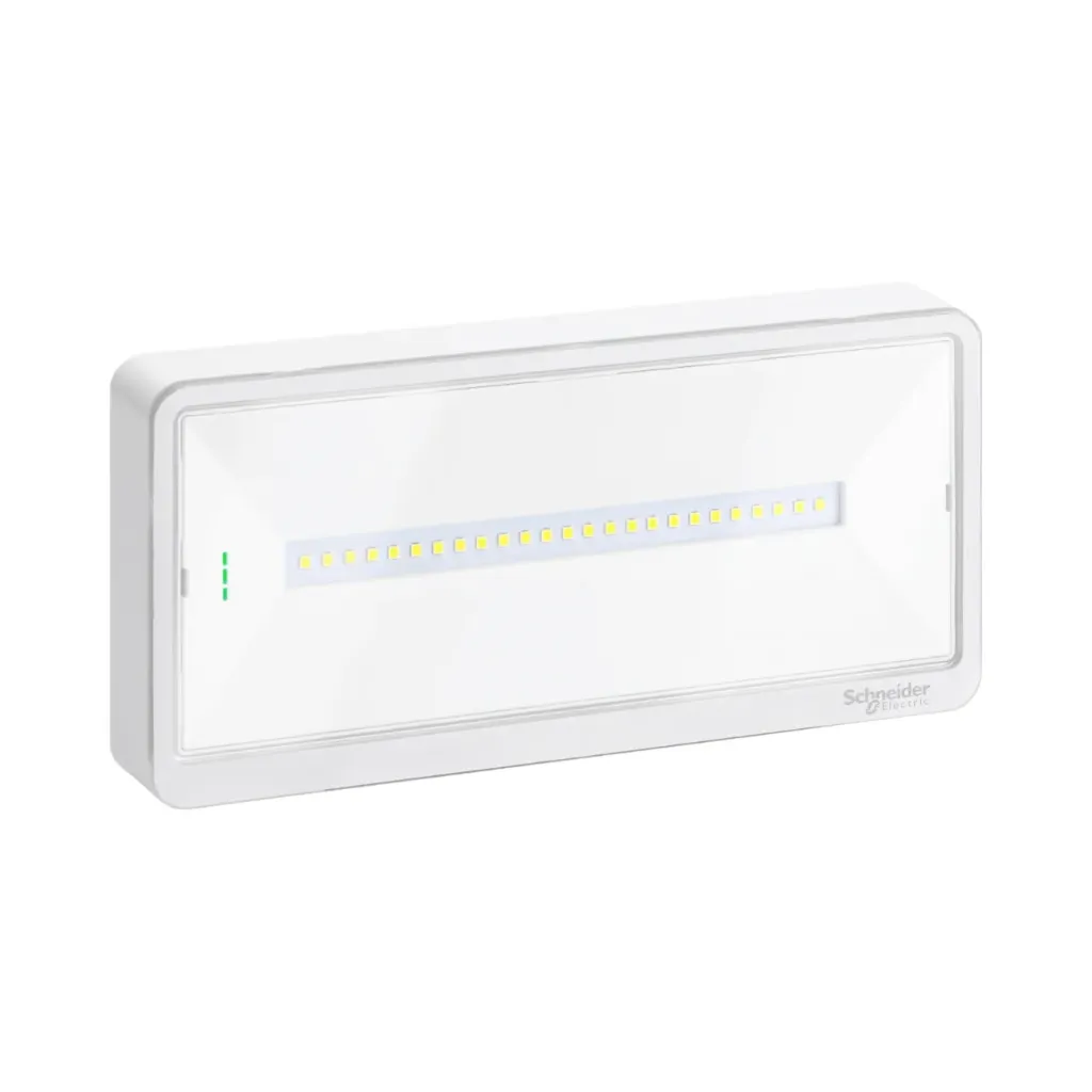 [OVA44010] Schneider Electric Emergency luminaire, Exiway Light, Standard, Selectable Duration, 110lm, IP42, White OVA44010