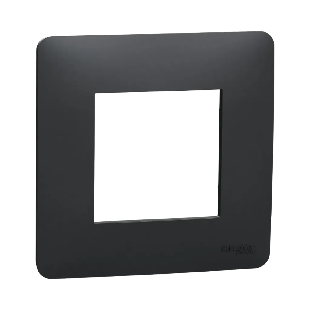 Schneider Electric Cover Frame, New Unica, 1 Gang, 2 Modules, Anthracite