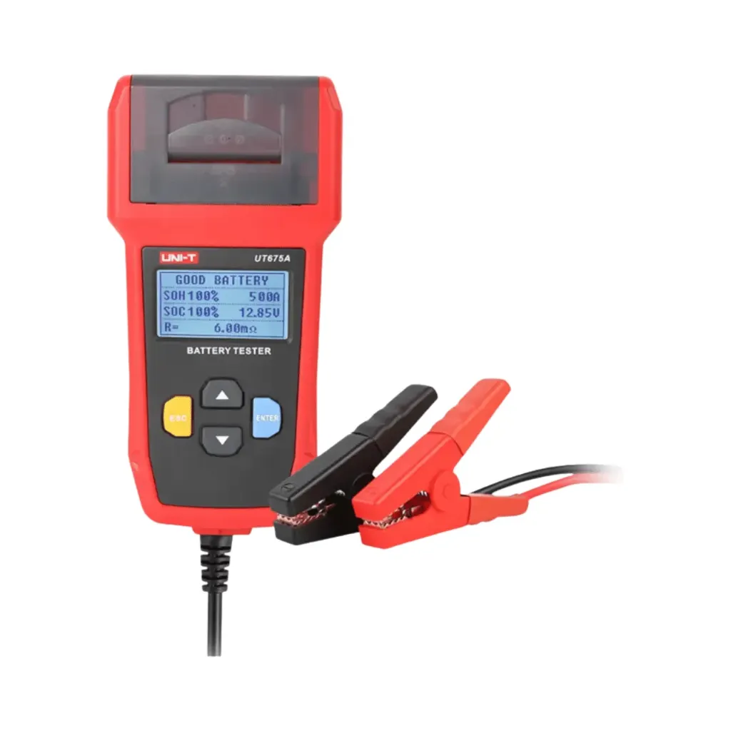 [UT675A] جهاز قياس بطارية السيارة 3-250 امبير مع وصلة USB وطابعة UT675A يونى تى