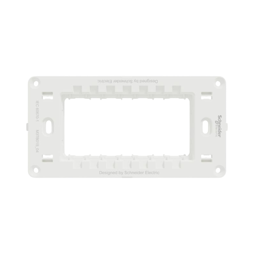 Schneider Electric Supporting Frame, Miluz E, 4 Gang, White 