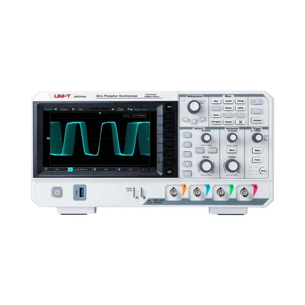 Uni-T Digital Oscilloscope 100 MHz, 4 Channels UPO1104