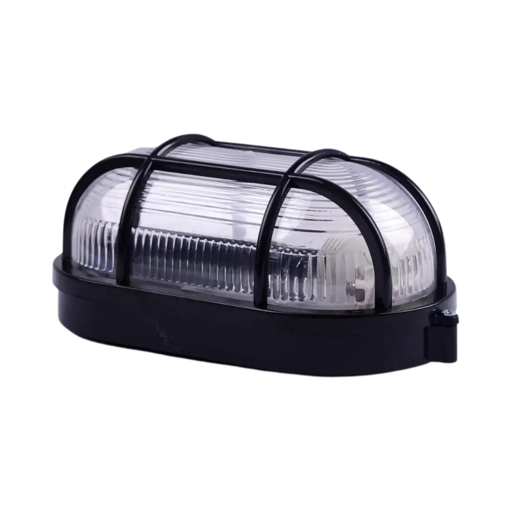 Flex Bulkhead Oval Shape Plastic Body + 9 Watt Elesewedy Lamp E27