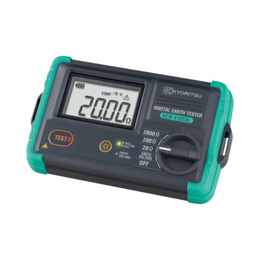 [4105DL] Kyoritsu Dust & Waterproof Earth Resistance Tester 0.01-2000Ω + Cable Reel Set 