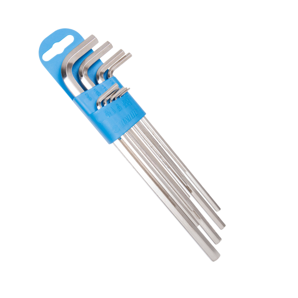 Unior Set Of Hex Wrenches, Long Type On Plastic Clip 