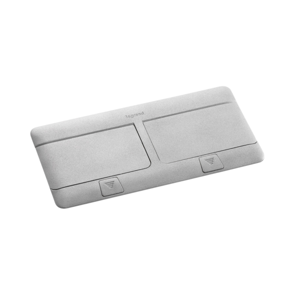 [054013] Legrand Pop Up 2x4 Modules To Be Equipped Matt Aluminum Finish