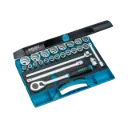 Hazet Socket Set 25 Pieces 10-32, 1/2 Inch Square Hollow Outside 12 Point Traction Profile