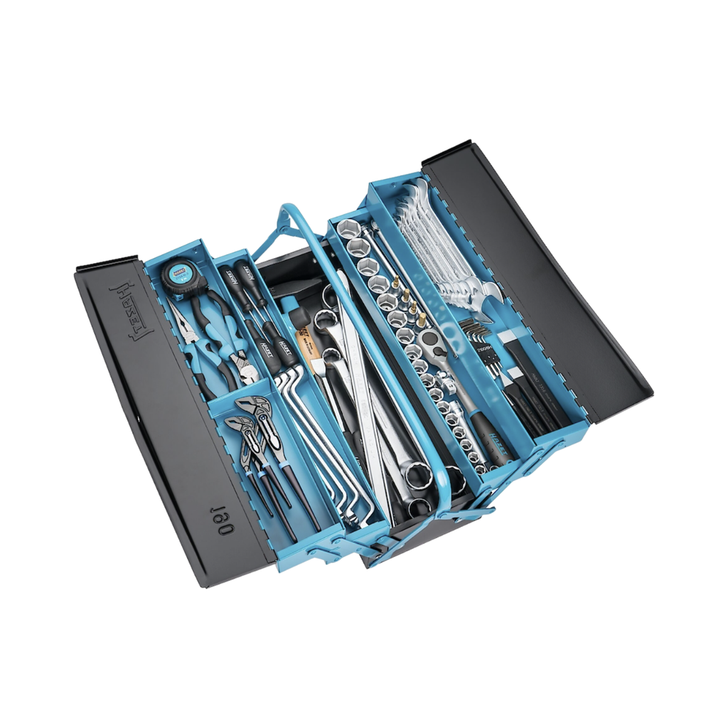 Hazet Metal Tool Box With Assortment 80 Pieces