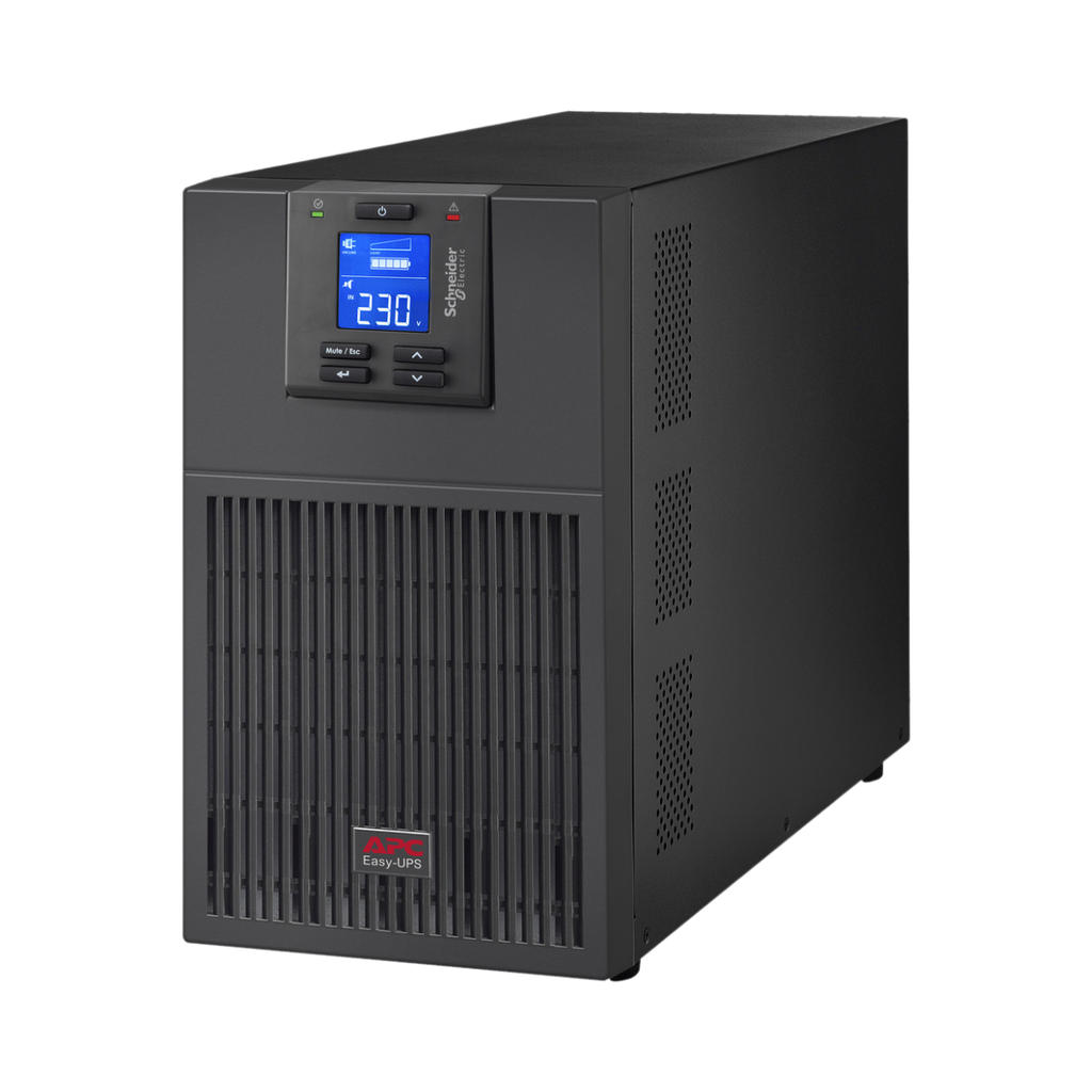 APC Easy UPS On-Line, 3kVA/2400W, Tower, 230V, 6x IEC C13 + 1x IEC C19 Outlets, Intelligent Card Slot, LCD 