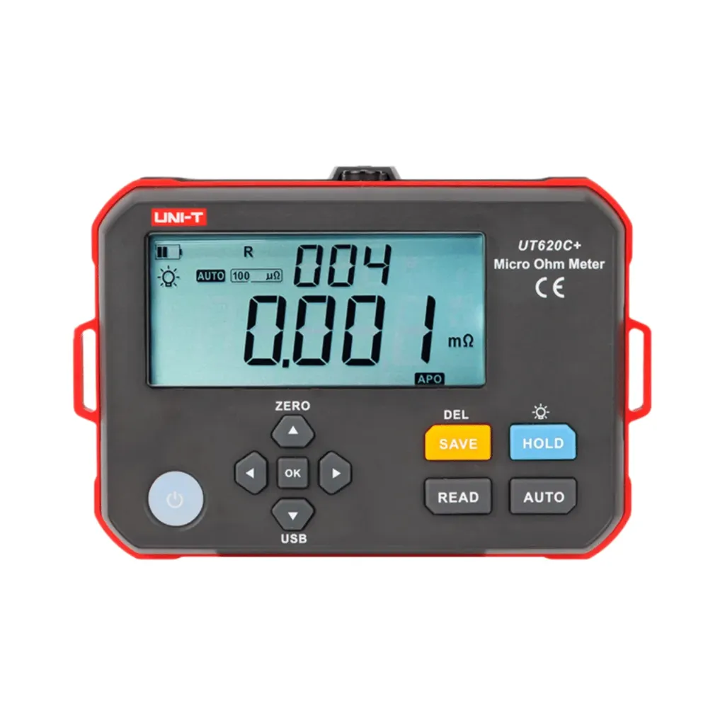 Uni-T Micro-ohmmeter 0.001mΩ–300kΩ ±0.1% Accuracy Portable Resistance Meter UT620C+