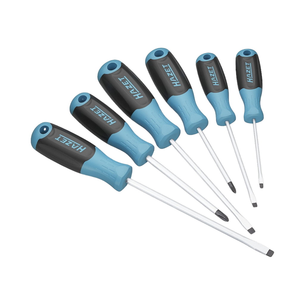 Hazet Screwdriver Set 6 Pieces PH1-PH2 0.5*3 – 1.2*6.5 Cross Recess Profile PH Slot Profile 