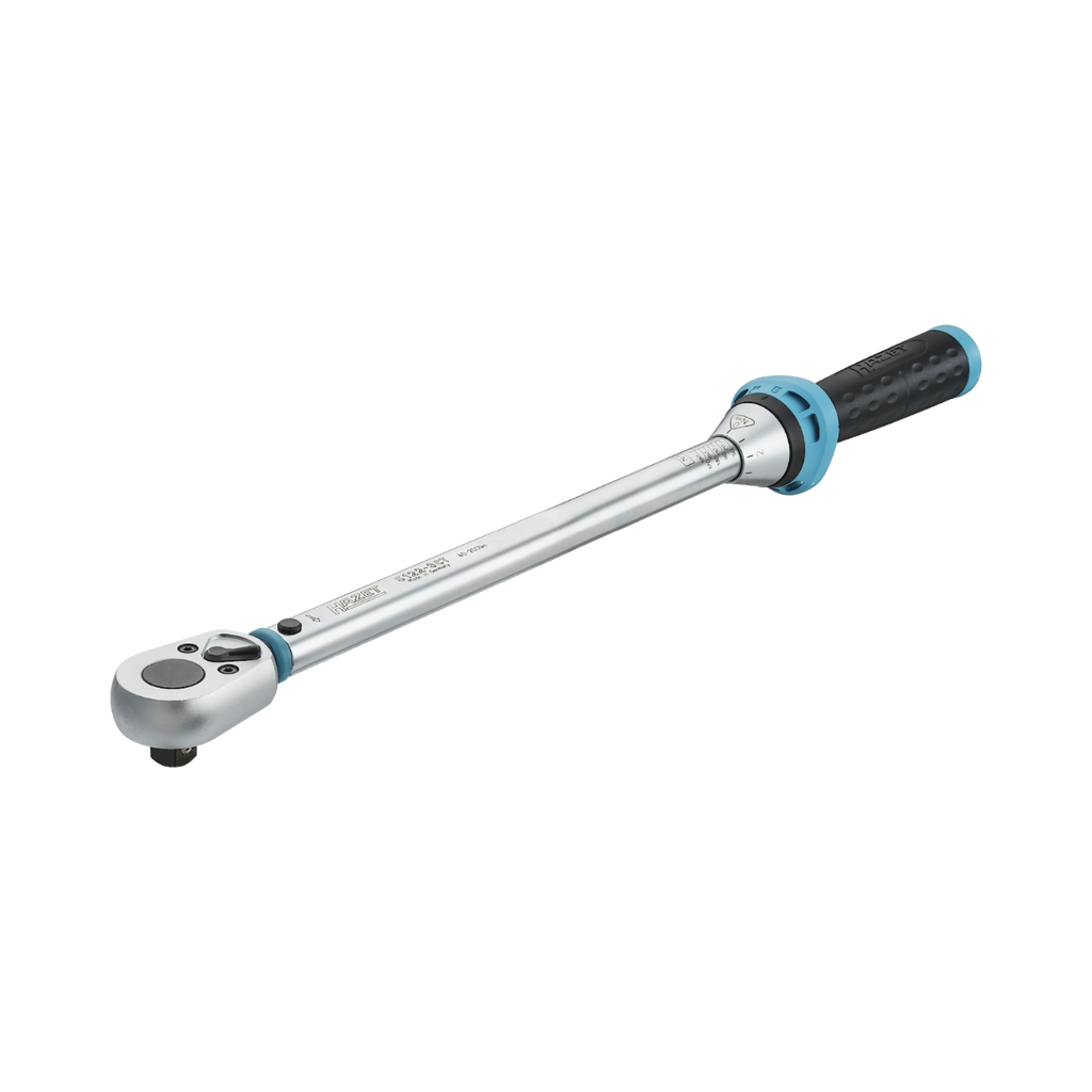 Hazet 1/2 inch 12.5 mm Square Solid Torque Wrench 40-200 Nm ±3% Length 519 mm
