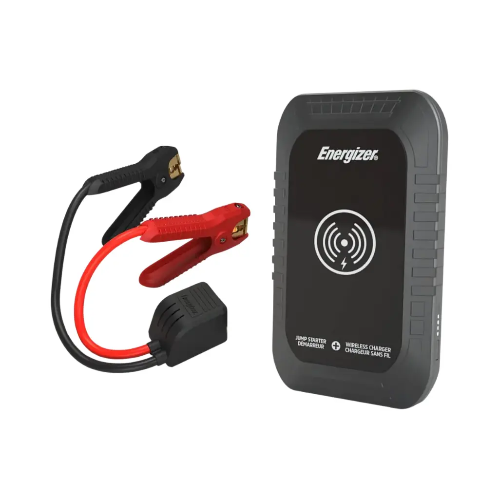 Energizer Portable Auto Battery Charger Jump Starter, 12V Lithium Jump Starter Box, Car Battery Booster Pack, Portable Power Bank Charger & Jumper Cables up to 6L Gas 3L Diesel Engine