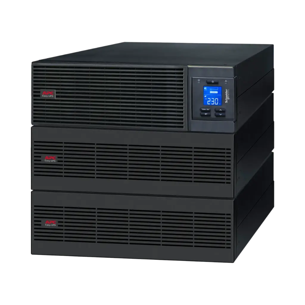 APC Easy UPS On-Line, 20kVA/20kW, Rackmount 9U, 230V, Hard Wire 3-Wire (1P+N+E) Outlet, Intelligent Card Slot, LCD, Extended Runtime, W/ Rail Kit 