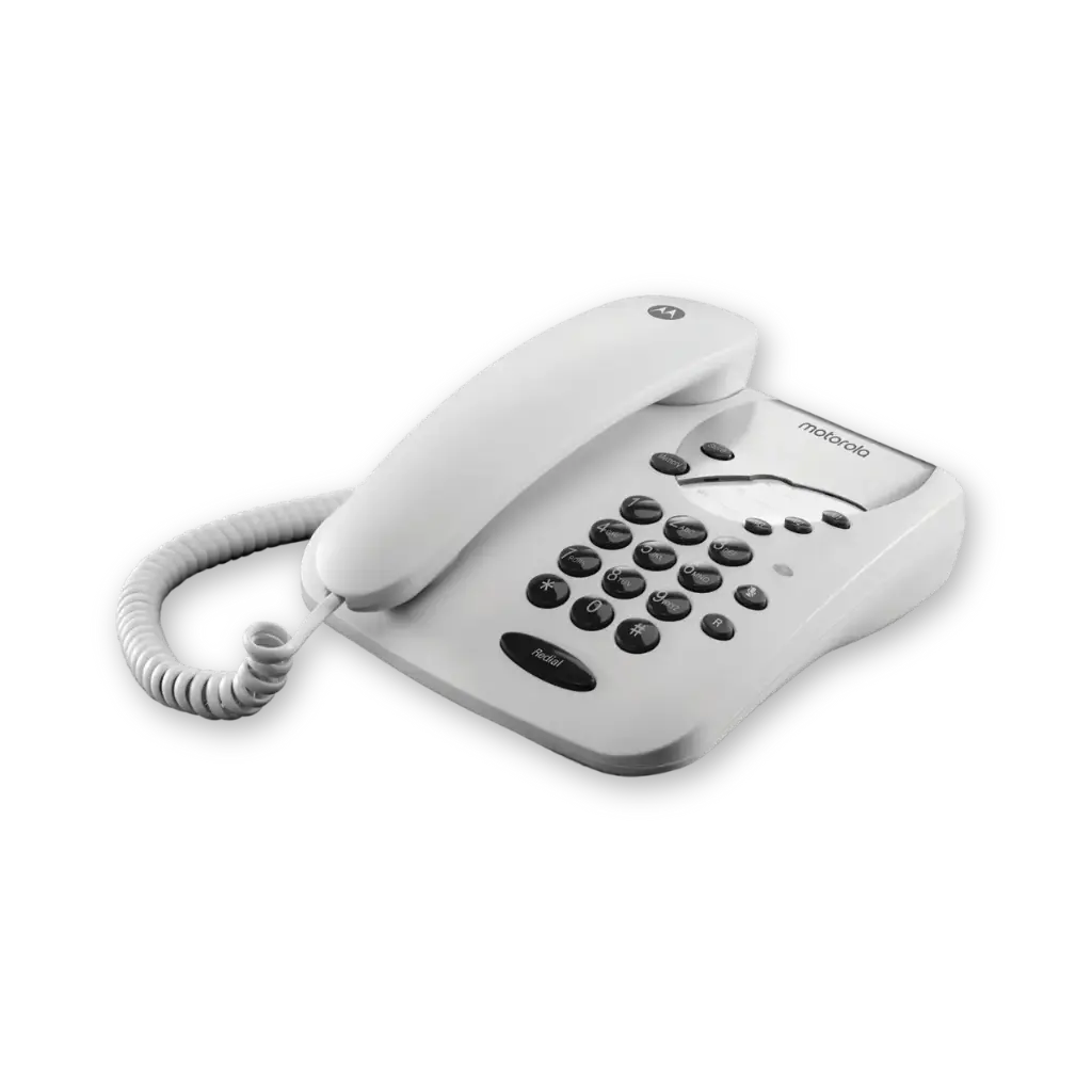 Motorola Corded Telephone, 3 Direct Dial Keys (White)