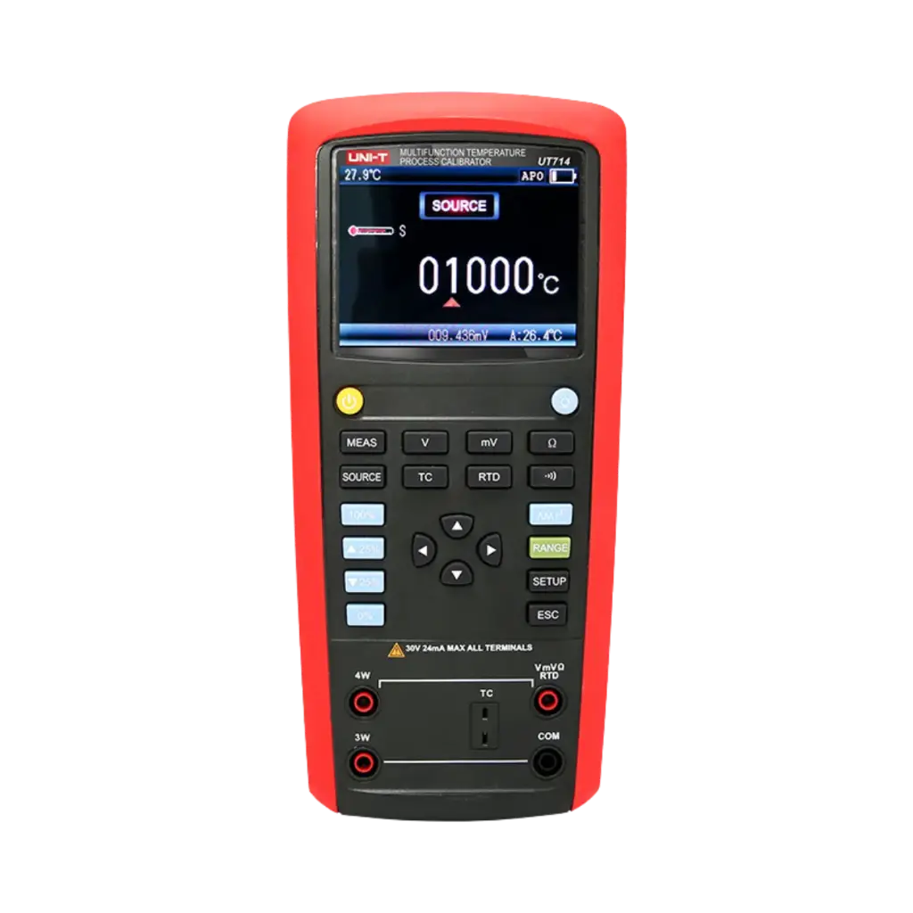 Uni-T Multifunction Temperature Process Calibrator, Thermocouples, RTDs, Voltage, and Resistance