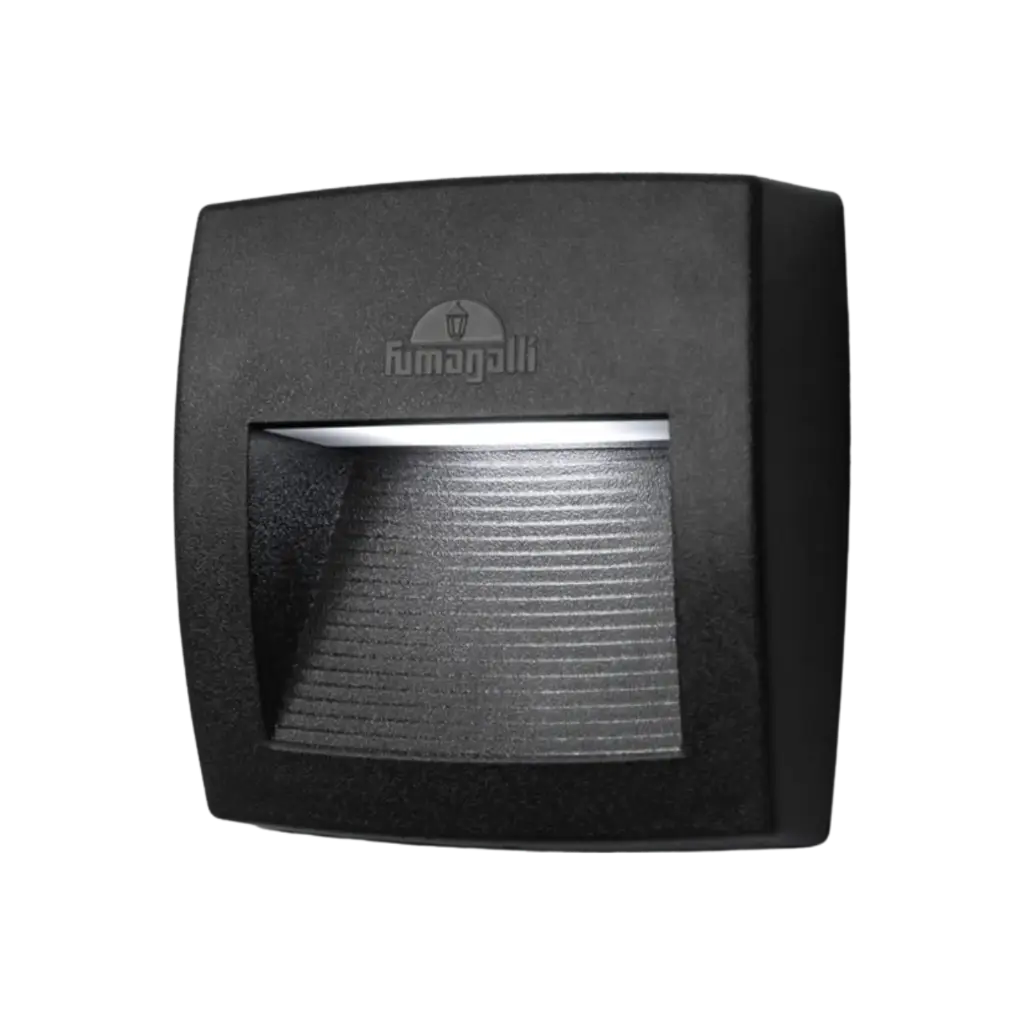 Fumagalli Lorenza 150 Surface Wall Lamp With Square or Rectangular Shape and Downwards Directed Light Black