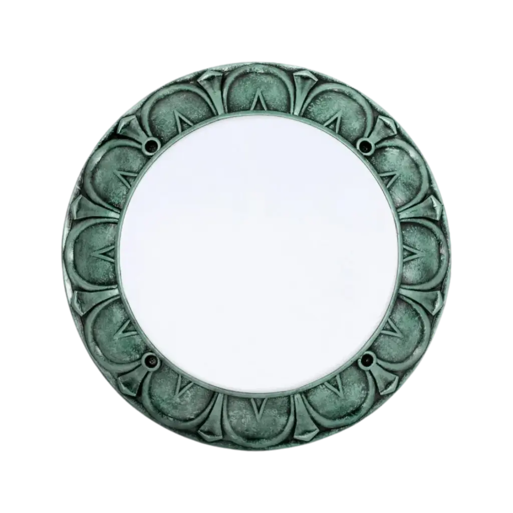 Fumagalli Rita Round Bulkhead Lamp In Classic Style Painted Green