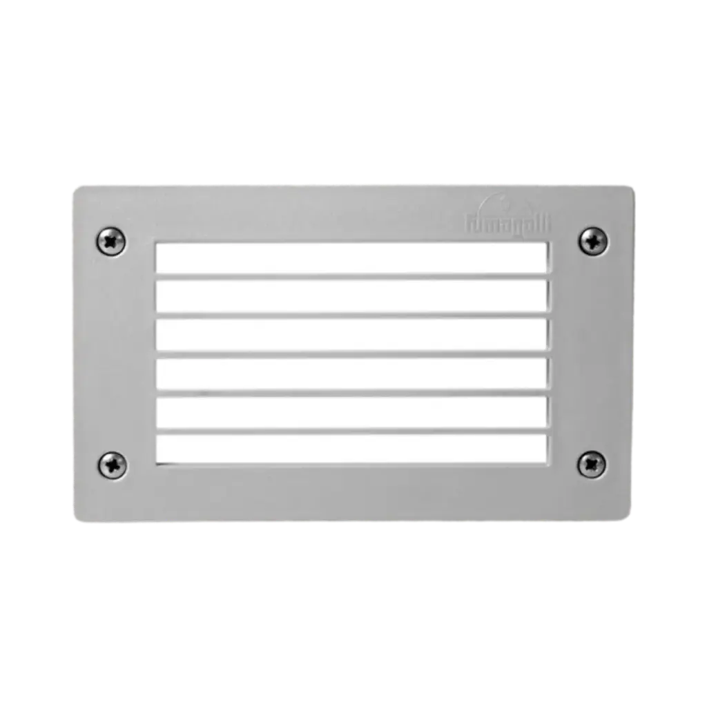 [4C2.000.G1K] Fumagalli Leti 200 Recessed Wall Lamp With Rectangular Shape 3w 410 lm Warm Light Grey Body