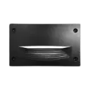 Fumagalli Leti 200 Recessed Wall Lamp With Rectangular Shape 3w 410 lm Warm Light Black Body