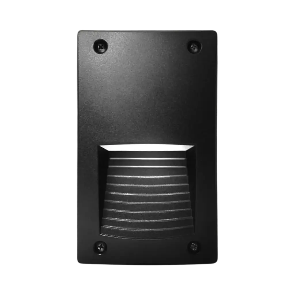 Fumagalli Leti 200 Recessed Wall Lamp With Rectangular Shape 3w 410 lm Warm Light Black Body