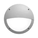 Fumagalli Lucia-EL Round Bulkhead Luminaire With Ring, Ceiling and Wall Installation, Grey IP66