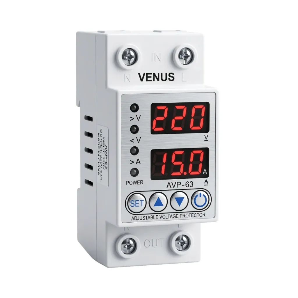 [150821] Venus Overcurrent & Undercurrent Phase Protection Breaker With Display 63A MCB_SBV1_63A