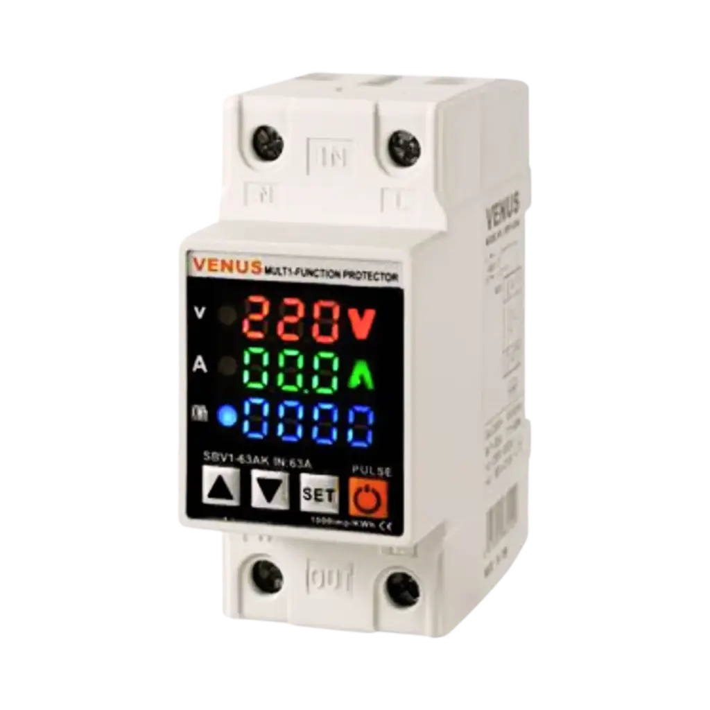 [MCB_SBV1_63A] Venus Overcurrent & Undercurrent Phase Protection Breaker With Display 63A