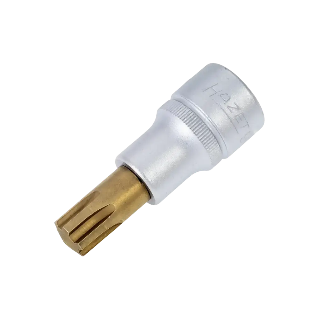 Hazet 1⁄2″ Screwdriver Socket, Spline Socket Ribe-CV ∙ M12 