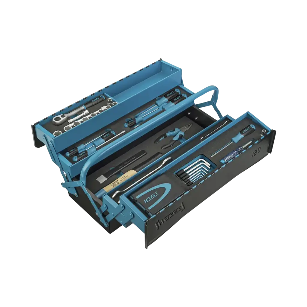 [190/79] Hazet Metal Tool Box With Assortment 79 Pieces