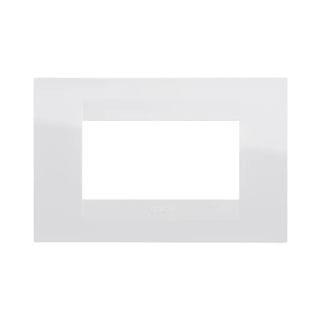 [GW16404TB] Gewiss Chorusmart Geo Plate - In Technopolymer, 4 Modules - White