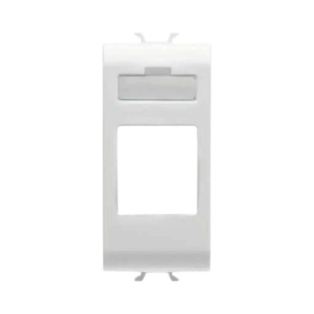 Gewiss Chorusmart Adapter For Housing Data Connectors - Type AMP/Keystone Jack, 1 Module, Glossy White