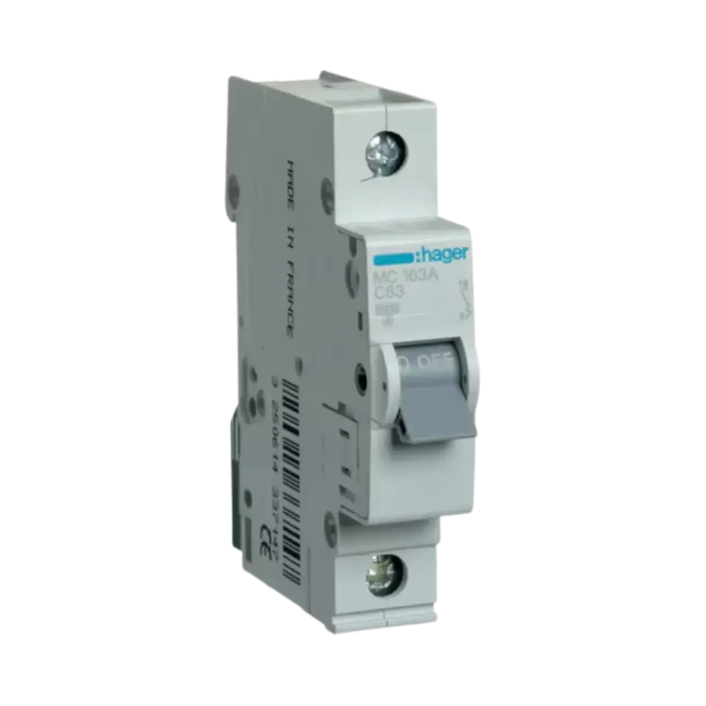 Hager Miniature Circuit Breaker 6kA 50A 1P C CURVE